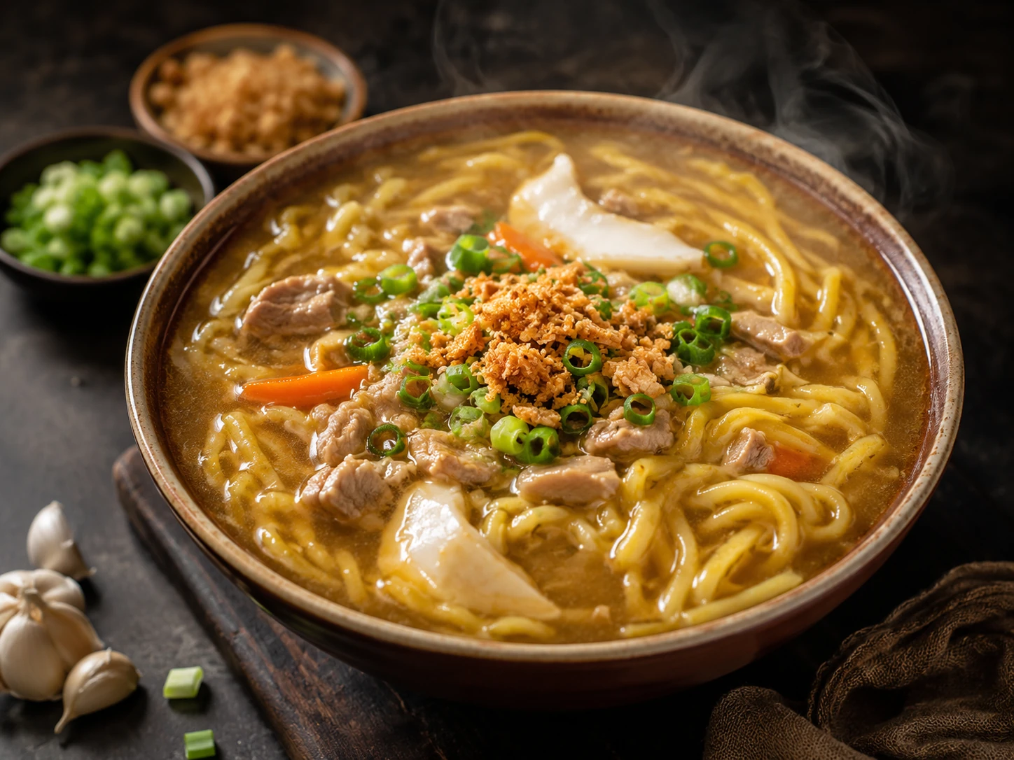Warm lomi noodles from JNJ Kitchenette